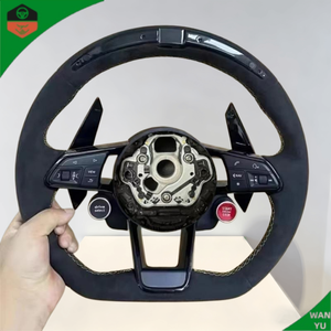 Volant en fibre de carbone pour <span class=keywords><strong>Audi</strong></span> Série <span class=keywords><strong>Q</strong></span> Q3 Q2 Q5 Q8 Q7 Volant de voiture personnalisé - Product Image 4
