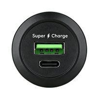 Chargeur USB pour voiture à montage sur panneau 12V 24V, PD 36W Type C ou QC3.0 USB-A, double port, chargeur rapide pour moto, voiture, camping-car, bateau