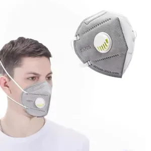 High Quality KN95 Protective Face Mask KN95 Respirator Breathable Comfortable Foldable Safety Mask With Head Strap