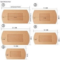 Boîte à shawarma transfrontalière en papier kraft avec fenêtre transparente, emballage cadeau pour bonbons, boîte cadeau blanche de style européen pour mariage