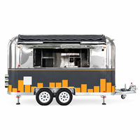 Remorque de restauration mobile 13FT en acier inoxydable, entièrement équipée, pour café, boissons, barbecue et petits services de concession
