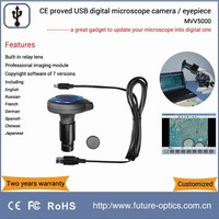 5MP USB Microscope Camera 2592x1944 Digital Microscope 30fps CMOS Digital Eyepiece Built-in Relay Lens Lab Biological Use