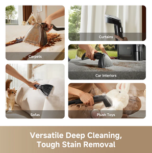 Nettoyeur vapeur portable pour tapis DREAME N20, aspiration puissante de 17 KPa, extraction à l'eau chaude, machine de nettoyage pour tapis, canapés et revêtements. - Product Image 3
