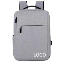 ロゴカスタム卸売ビジネスファッションバックパックバッグUSB充電器付き15.6インチラップトップバックパック