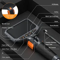 Caméra d'inspection endoscopique articulée TESLONG TD450S avec écran de 4,5 pouces, 1080P, direction bidirectionnelle à 360°, et carte TF de 32 Go