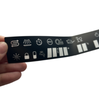Autocollant personnalisé en film PET, étiquette graphique pour panneau, superposition auto-adhésive, autocollant pour panneau frontal, autocollant pour panneau de commande électronique