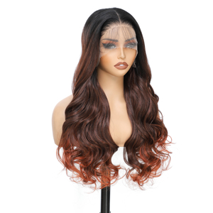 Pelucas de Encaje Sintético <span class=keywords><strong>Gladys</strong></span> Brown Highlight, 30 Pulgadas de Largo, Rizadas Sueltas, Peluca con Frente de Encaje 13x4 y Cabello de Bebé para Uso Diario - Product Image 5