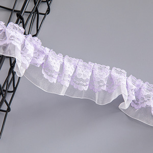 Rifiniture in pizzo bianco nero ricamato con bordo Guipure in poliestere in fibra di latte e nastro di pizzo rifiniture per abiti da sposa - Product Image 3