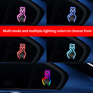 Luz <span class=keywords><strong>LED</strong></span> Solar Universal para Coche, Luz Ambiental con Carga Solar, Sin Cables, Sensor Inteligente, Lámpara Solar con Forma de Corazón - Product Image 2