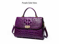 Pochette de mode pour femme en cuir véritable gaufré façon alligator, en cuir de vachette pleine fleur, imperméable en PVC, avec fermeture éclair et fermoir à chaîne, portable