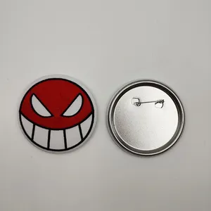 Custom printed design logo cute smiling button badges 35mm 37mm button badge