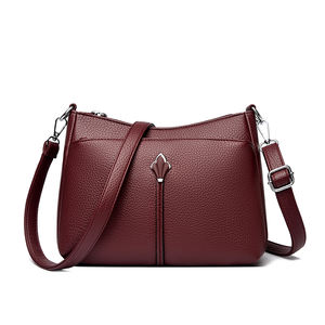 Sac messager en PU à motif géométrique tendance avec fermeture éclair et rivets, portable, durable, sangle réglable pour usage quotidien - Product Image 6