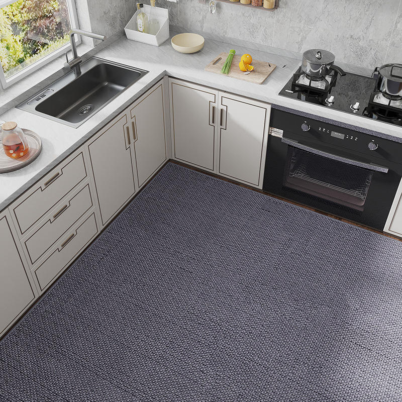 Alfombra tejida de goma - cuadrado gris estrellado