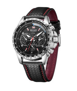 Vente en gros de montres pour hommes <span class=keywords><strong>MEGIR</strong></span> <span class=keywords><strong>1010</strong></span>, montres en cuir de luxe, montres à quartz décontractées pour affaires, montres de sport étanches, logo personnalisé - Product Image 6