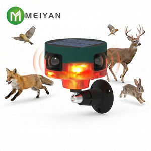 Lampe de sécurité solaire avec alarme de mouvement, système de répulsion des animaux, alerte vocale, répulsif pour chiens et chats - Product Image 5