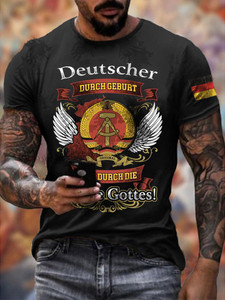 T-shirt pour homme en coton 100% imprimé sur mesure, col rond, manches courtes, tee-shirt graphique, vêtement décontracté pour tous les jours - Product Image 1