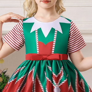 MQATZ Costume da Bambina per Halloween e Carnevale, Ispirato a Film e Serie <span class=keywords><strong>TV</strong></span>, Abito Rosso in Poliestere per Capodanno - Product Image 5