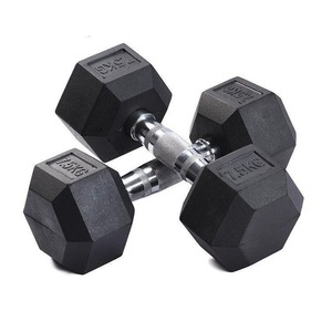 Fabricant de gros Fitness poids libres en caoutchouc Dumbel Gym entraînement haltérophilie <span class=keywords><strong>haltères</strong></span> hexagonaux - Product Image 1