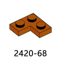 Briques de construction MOOXI Modèle 2420 Plastique 100g/sac Plaques 2x2 Briques d'angle Compatibles avec les grandes marques