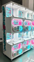 Máquina Expendedora de Juguetes en Cápsulas Gacha, Máquina de Juegos Arcade de Doble Plataforma Operada con Monedas, Personalizable, WANGERBAO