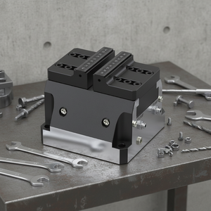 Mỏ kẹp tự định tâm khí nén AV0166 với lực kẹp 20KN cho dây chuyền sản xuất CNC tự động - Product Image 3