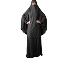 Nouvelle Robe Longue du Moyen-Orient Grande Taille Dubaï Thobe Prière Modeste Abaya Khimar Ensemble Hijab Niqab Jilbab Vêtement Islamique
