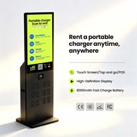 Touchscreen 43-Zoll Freistehende 15W Typ-C Ladestation 48 Fächer Multi-Zahlungs-Powerbank-Verkaufsautomat für Öffentliche Bereiche