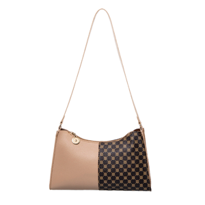 Bolso de Hombro Simple y Moderno de PU con Cierre para Mujer, Uso Diario, Diseño de Combinación de Colores, Venta al Por Mayor Tanjing - Product Image 1