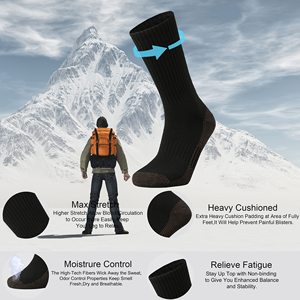 Chaussettes de sport en coton respirantes et absorbantes, à coussinets épais, pour athlètes - Product Image 4