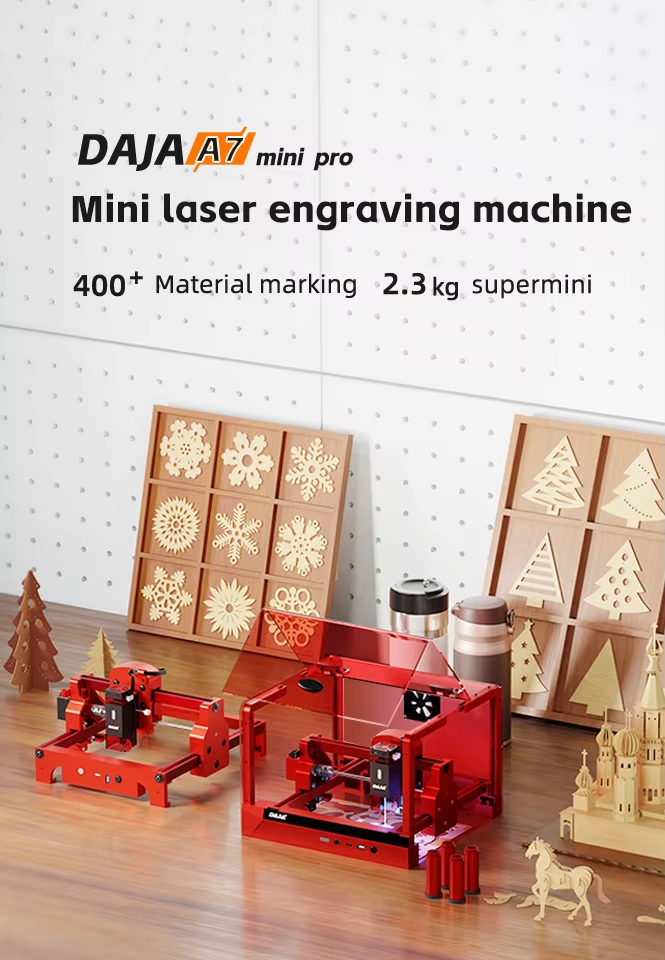 DAJA A7ミニポータブルレーザー彫刻切断機5W /10WLaserプリンター木革