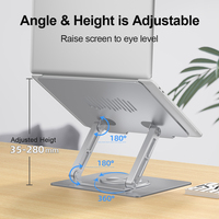 Prix usine 360 Rotation métal vertical Dj Portable pliable réglable support pour ordinateur portable pour bureaux