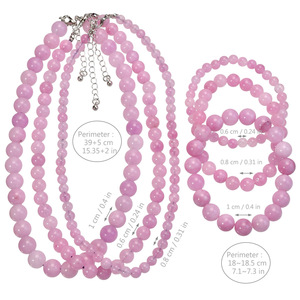 Collar de Spodumen Morado de Moda DAISY youf, Pulsera de Cuentas de <span class=keywords><strong>Jade</strong></span> para Mujer, Conjunto de Accesorios con Cuerda Elástica - Product Image 5