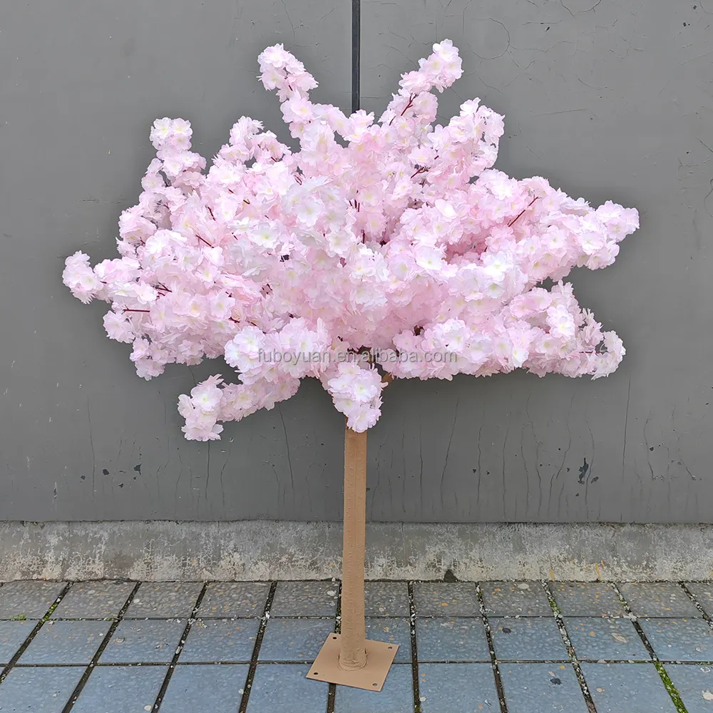 F03結婚式の装飾テーブルトップ偽のセンターピースさくらフラワーツリー120cm150cm小さなピンクの人工桜の木販売