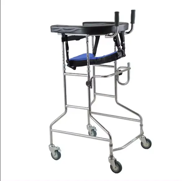 Walking Assist Training Device 4 Wheels Seniors Disabled Stand Kids Adults Walker Rollator Walking Aid