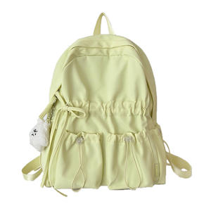 <span class=keywords><strong>Sac</strong></span> à dos décontracté plissé pour femmes <span class=keywords><strong>Sac</strong></span> d'école mignon avec nœud pour étudiantes <span class=keywords><strong>Sac</strong></span> à <span class=keywords><strong>bandoulière</strong></span> pour dames - Product Image 6