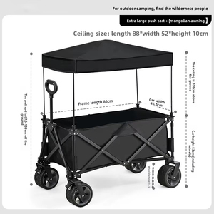 Direct Factory 200kg Capacity Gathering Style <b>Camping</b> Wagon 180L Large Volume All-Terrain Utility Cart 40HQ FCL Fulfillment - Product Image 4