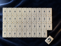 Ensemble de Mahjong Américain Premium 160 Tuiles, Tuiles en Ivoire Finies à la Main, Motifs Lune, Lapin, Joker, Vents Floraux, pour la Maison, les Clubs et les Cadeaux