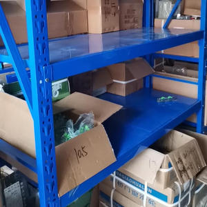 Étagère d'entrepôt en acier léger à 4 niveaux, réglable, pour stockage industriel, capacité de 300 kg, sans boulons - Product Image 3