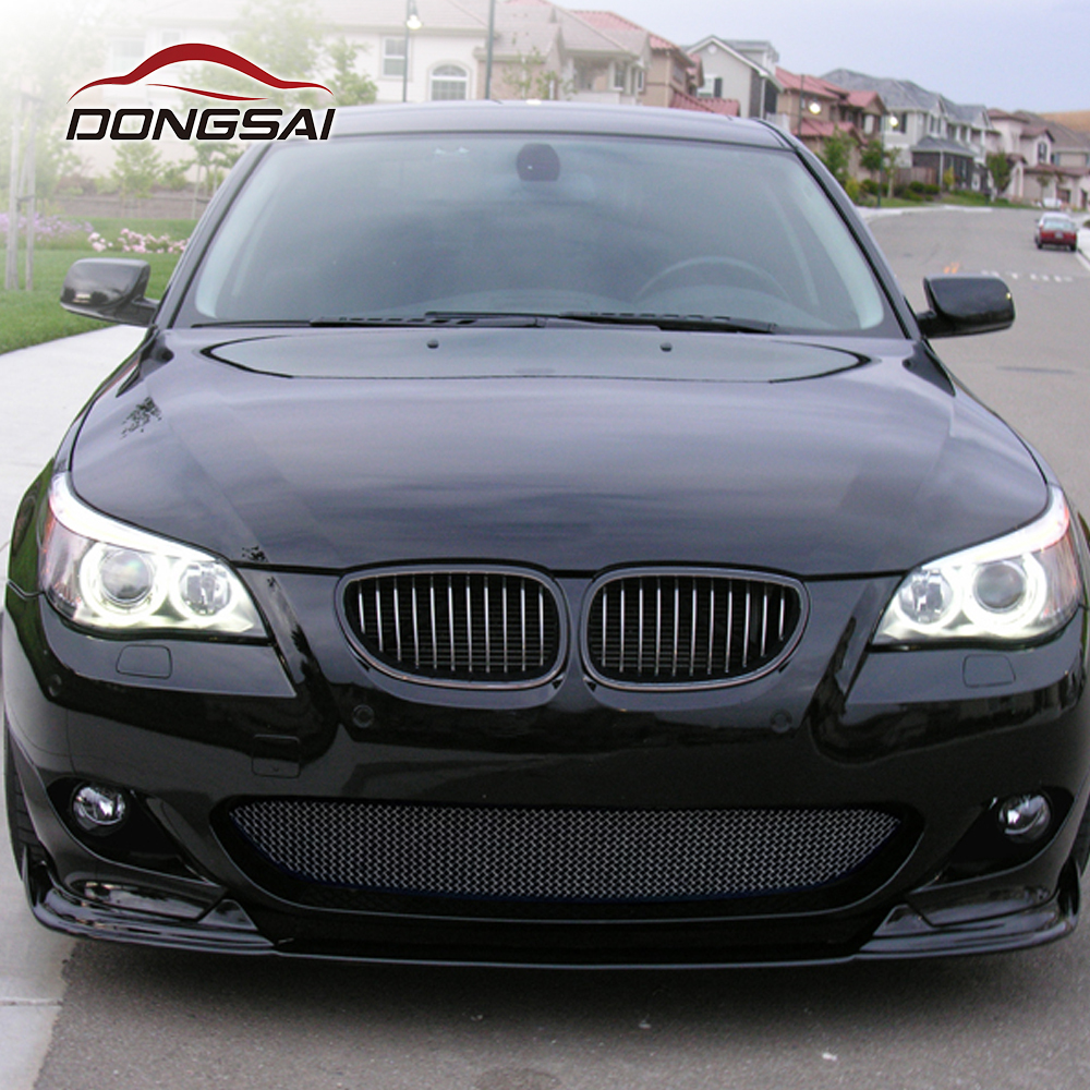 Rejillas Delanteras De Parrilla Para BMW E60 E61 (2003-2009) - Negro Brillante, Plástico ABS, Doble Alambre