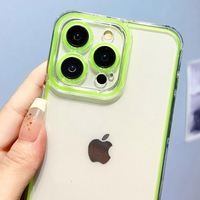 Coque de téléphone antichoc scintillante avec anneau lumineux TPU pour iPhone 14 11 12 13 16 15 Pro Max Plus XR XS Max