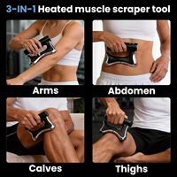 Eveekon Outil de massage musculaire chauffant 3-en-1 pour tissus profonds, masseur électrique vibrant pour la relaxation musculaire