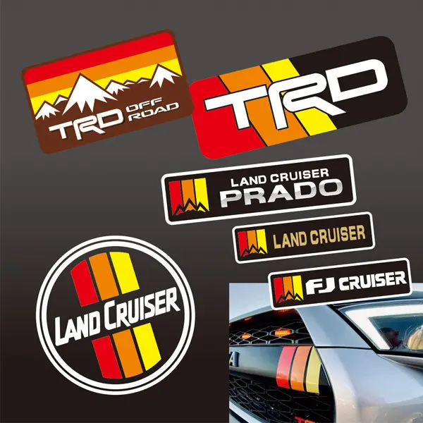 Autocollant de voiture en matériau 3M pour le Prado Cool Luze FJ TRB peut être un autocollant réfléchissant tout-terrain DIY