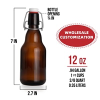 Benutzer definierte 12 Unzen 330ml Rechteckige Braun glas Bierflaschen Hand Pull Clear Empty Cork Schwarz Silber Seide Druck für Tequila