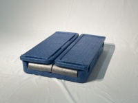 Boîtes isothermes en mousse à motif rayé EPP Refroidisseur de transport thermique non toxique respectueux de l'environnement pour le stockage au frais