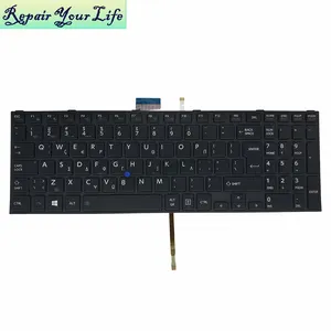 Máy Tính Xách Tay Bàn Phím Backlit Bàn Phím Cho Toshiba Satellite Pro R50-C A50-C1520 GK Hy Lạp Keycaps Màu Đen Với Khung Màu Xanh Trackpoint Giá Tốt