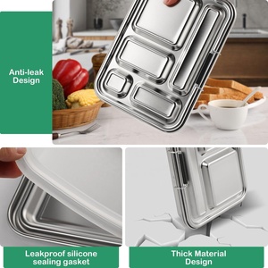 Aohea Stainless Steel <strong>Lunch</strong> <strong>Box</strong> Large Capacity Eco-Friendly Bento <strong>Box</strong> for Adults and Teens Perfect for <strong>Work</strong> School and Picnics - Product Image 3