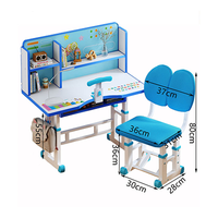 Ensemble chaise et bureau pour enfants LanRong LRDS005, hauteur réglable, siège rembourré doux, écologique, durable, pour l'école