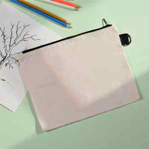 Custom Logo Canvas Zipper <b>Makeup</b> Pouch Aesthetic Printed Cosmetic <b>Bag</b> for Travel Skincare Organizer Stationery Case - Product Image 3