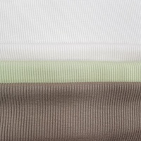 Kain Bergaris Rib 93% Viscose 7% Spandex 190gsm Elastis Tinggi Ramah Kulit Bernapas untuk Pakaian Santai & Olahraga