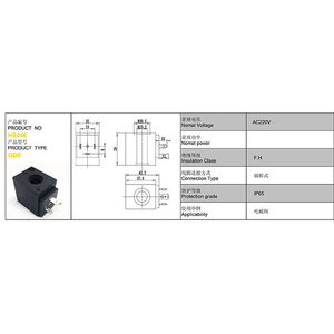 Bobina de Válvula Solenoide con Rosca Interna de Accionamiento Electromagnético para Uso Industrial - Product Image 2